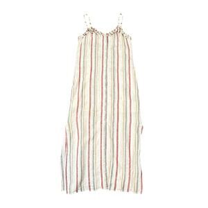 Vince Camuto Linen Maxi Dress Womens Size S Earth Tones Canyon Stripe Festival